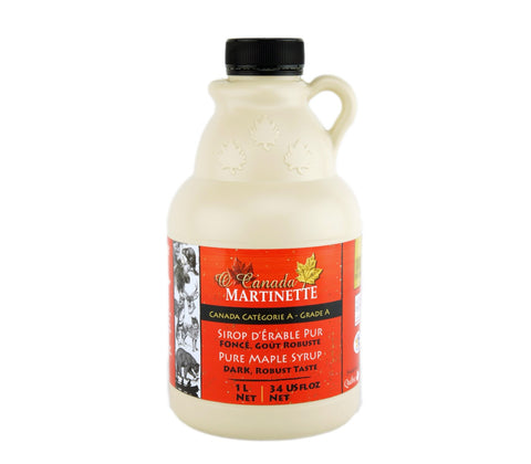 La Ferme Martinette Pure maple syrup - purer Ahornsirup aus Kanada, Dark, O'Canada Krug, 1000ml