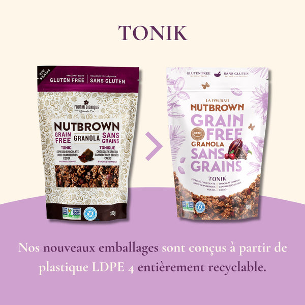 Fourmi Bionique, glutenfreies Knuspermüsli Tonic, Nutbrown - Gluten free - 180g