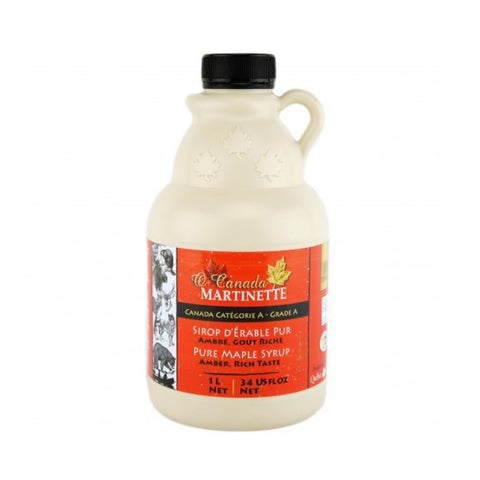 La Ferme Martinette Pure maple syrup - purer Ahornsirup aus Kanada, Amber, O'Canada Krug, 1000ml