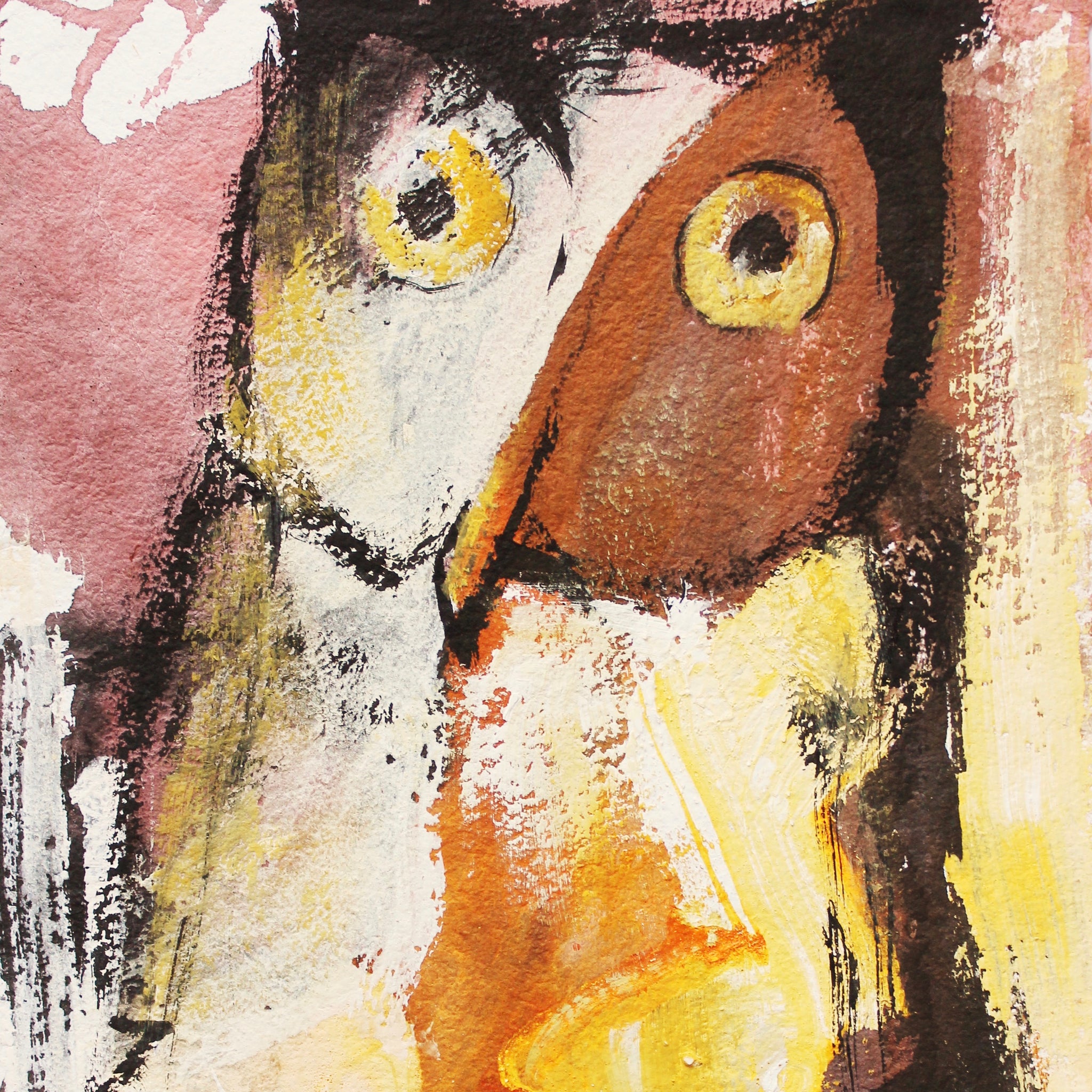 Kunst-Grußkarte "Le hibou surdoué" Basque