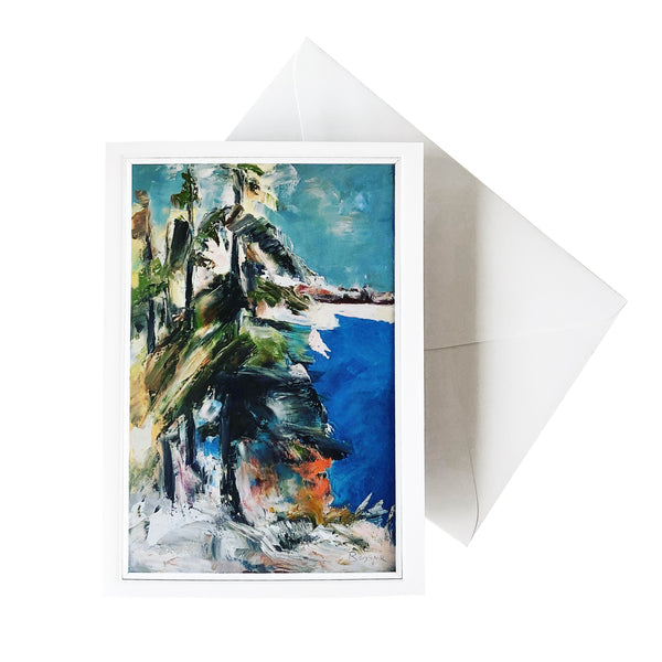 Kunst-Grußkarte "Neige et eau" Basque