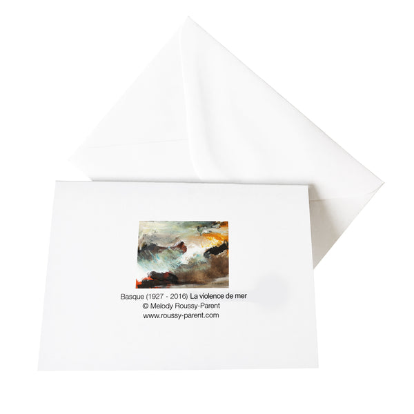 Kunst-Grußkarte "La violence de la mer" Basque