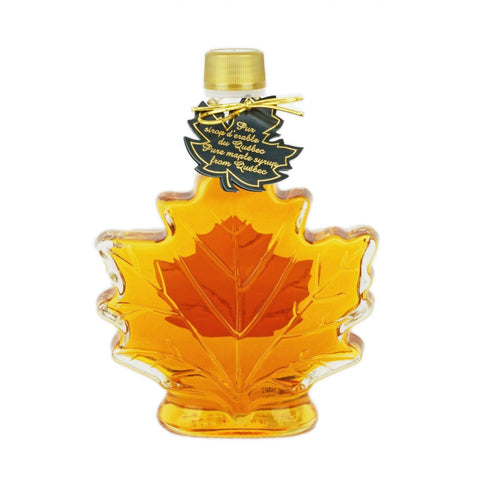 La Ferme Martinette Pure maple syrup - purer Ahornsirup aus Kanada, Golden, Glasflasche Ahornblatt, 250ml
