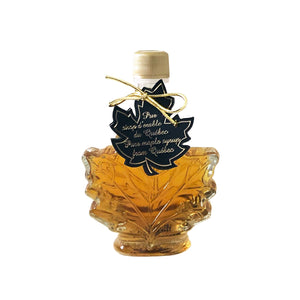 La Ferme Martinette Pure maple syrup - purer Ahornsirup aus Kanada, Golden, Glasflasche Ahornblatt, 50ml