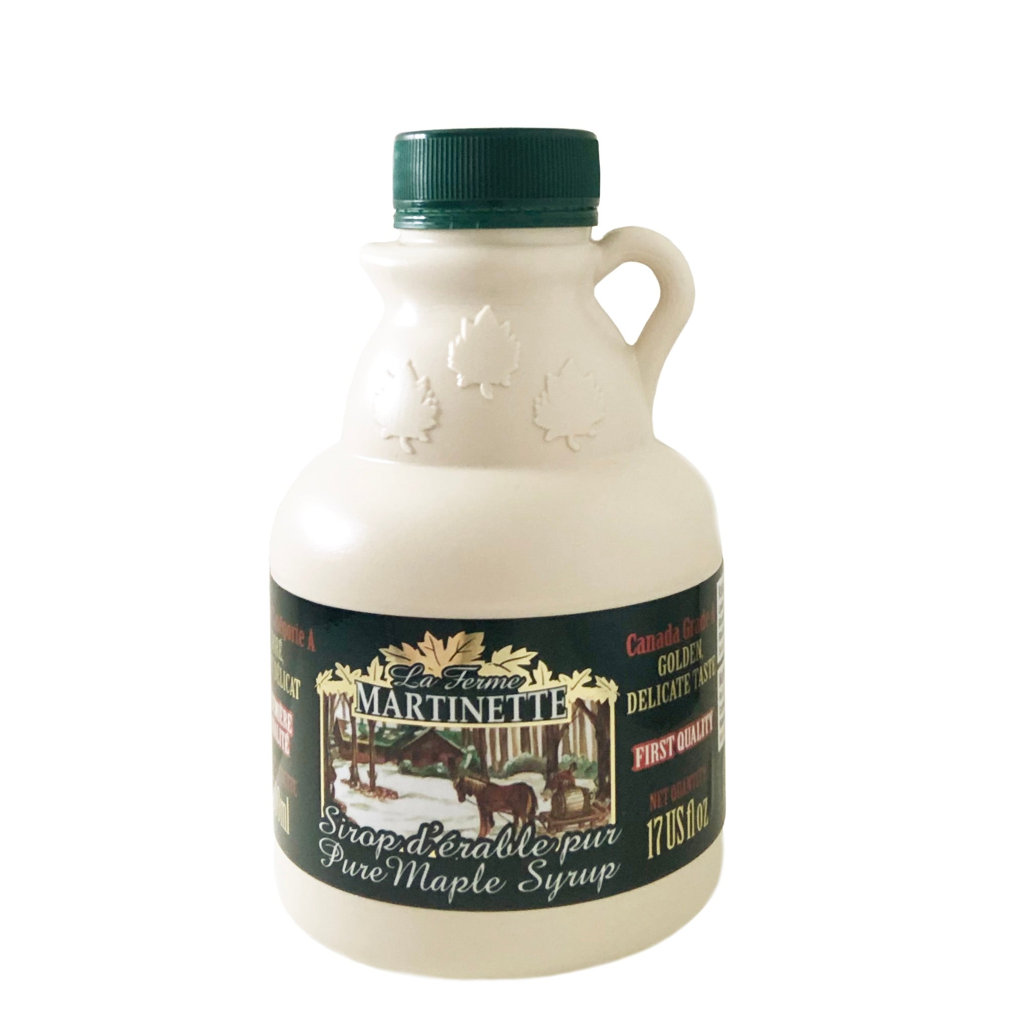 La Ferme Martinette Pure maple syrup - purer Ahornsirup aus Kanada, Golden, traditioneller Krug, 500ml