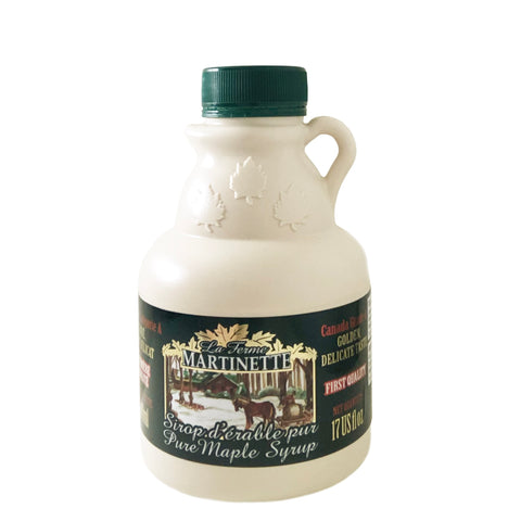 La Ferme Martinette Pure maple syrup - purer Ahornsirup aus Kanada, Golden, traditioneller Krug, 500ml