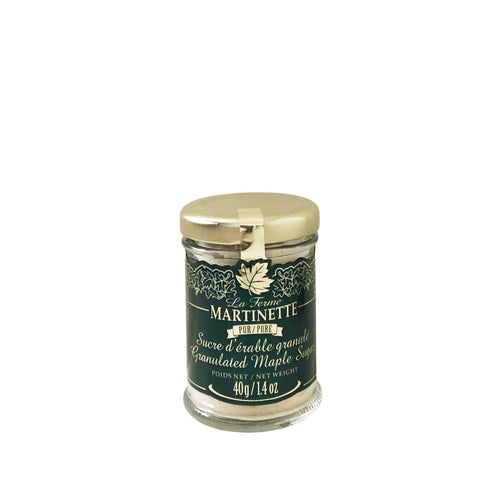 La Ferme Martinette Pure maple sugar - purer Ahornzucker aus Kanada,Golden, Glas, 40g