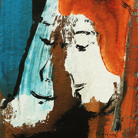 Kunst-Grußkarte "Le tête à tête" Basque