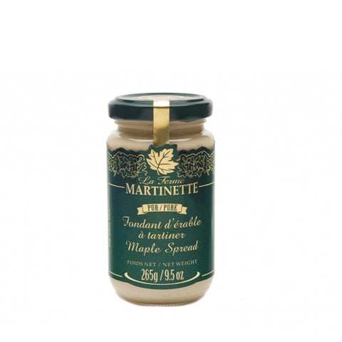 La Ferme Martinette Pure maple spread - pure Ahorncreme aus Kanada, Golden, Glas, 265g