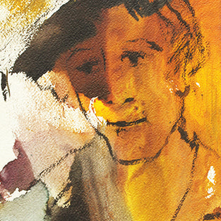 Kunst-Grußkarte "L'homme au bérêt Basque" Basque
