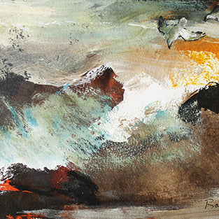 Kunst-Grußkarte "La violence de la mer" Basque