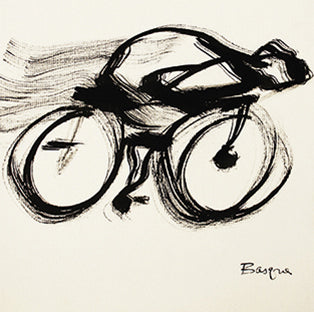 Kunst-Grußkarte "Le sprinter" Basque