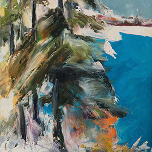 Kunst-Grußkarte "Neige et eau" Basque